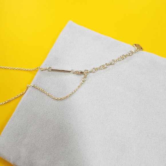 Kendra Scott Elisa Gold Green Cat's Eye Necklace - Picture 4 of 4